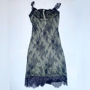 Elegant Black Lace Slip Dress